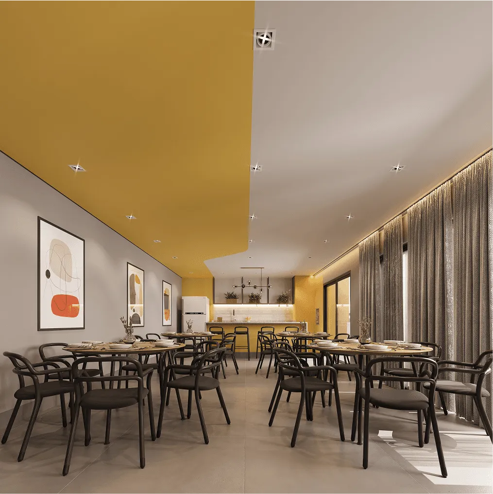 GRP Construtora | Construtora em Maringá - PR - Salão Gourmet Amarelo