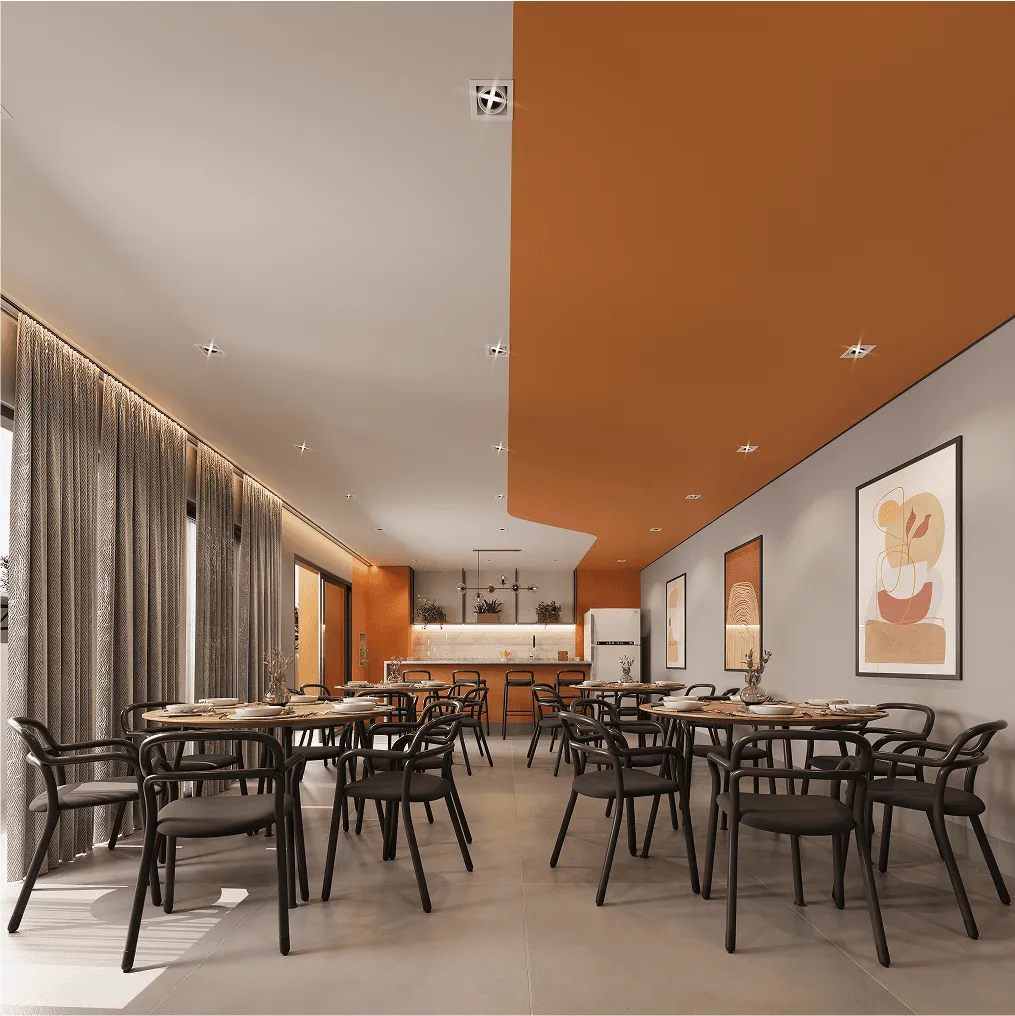 GRP Construtora | Construtora em Maringá - PR - Salão Gourmet Laranja